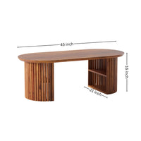 Mango Wood Semi Round Center Table