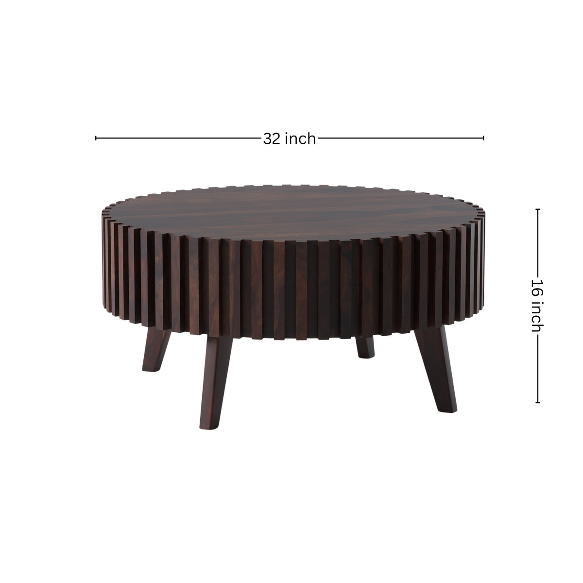 Sheesham Wood Round Coffee Table
