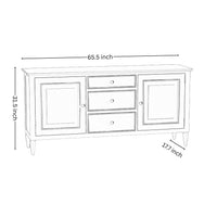 Mango Wood Sideboard Buffet with Drawer Storage