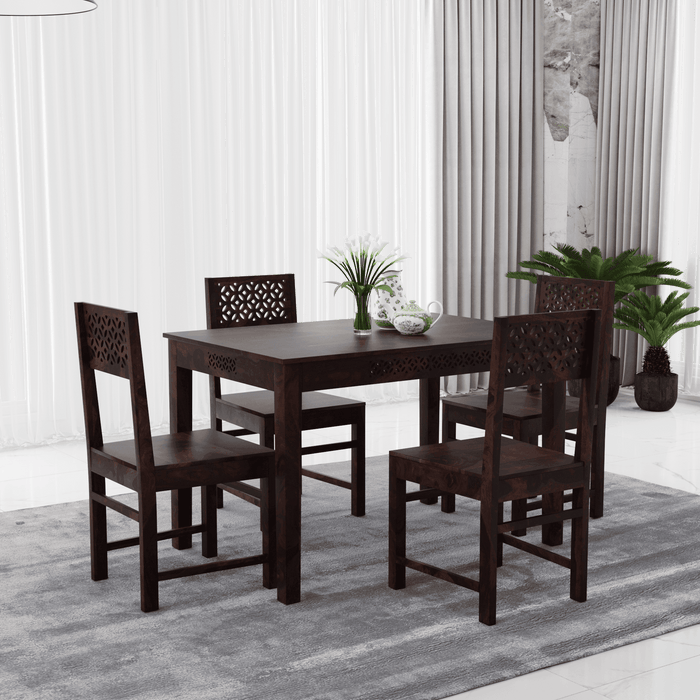 4 Seater dining with four chair made of solid sheesham wood
