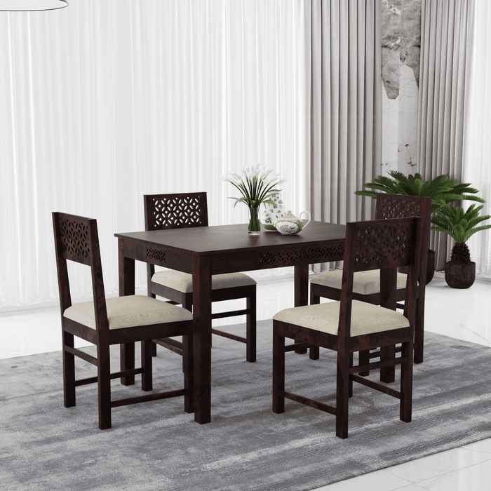 4 Seater dining with four chair made of solid sheesham wood