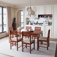 6 Seater dining table made of solid sheesham wood