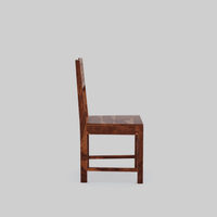 Wooden chair on a gray background