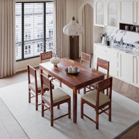 6 Seater dining table made of solid sheesham wood