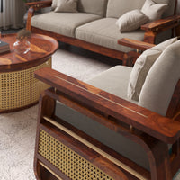 Solid Wood 5 Seater Sofa Set