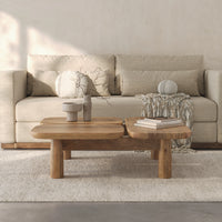 Nova Solid Wood Coffee Table for Living Room - Natural Finish