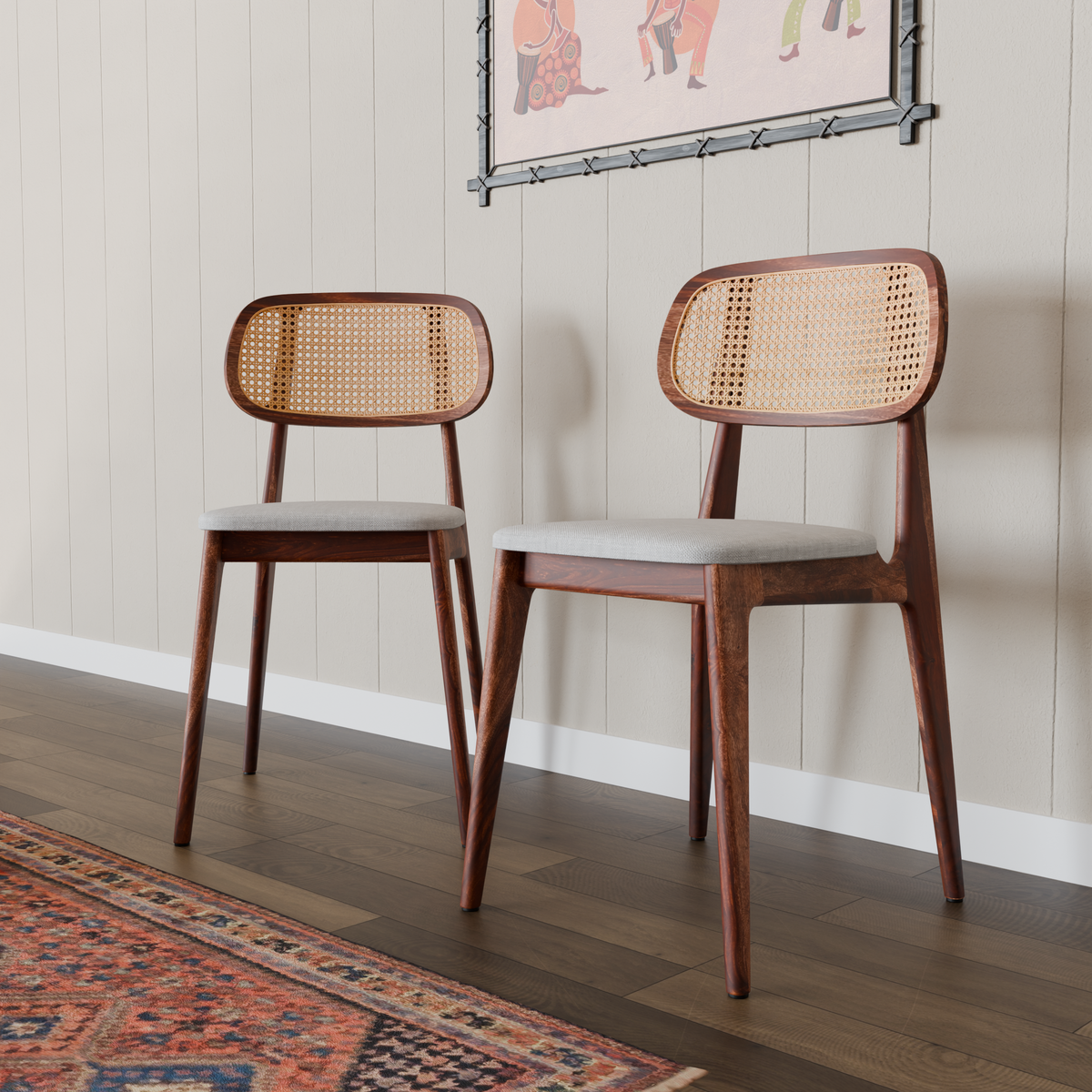 Solid Wood Dining Table 6 Seater Set for Dining Room