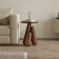 Solid Sheesham Wood Side Table for Living Room and Bedroom