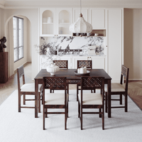 Solid Wood Dining Table 6 Seater for Living room, Dining room