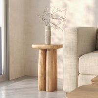 Wooden Bedside Table for Bedroom with Solid Wood Construction