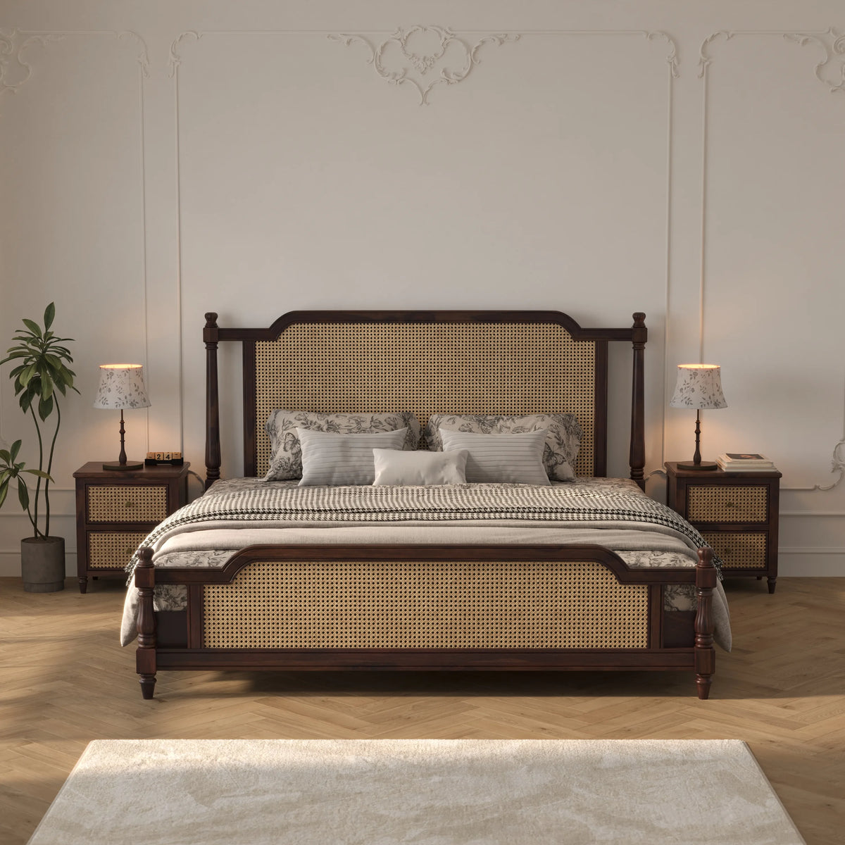 Wooden King Size bed without Storage