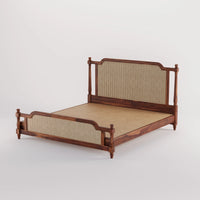 Wooden King Size bed without Storage made of solid sheesham wood