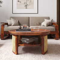 Solid Wood 5 Seater Sofa Set