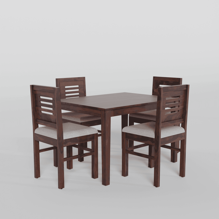 4 Seater dining table with four chairs made of solid sheesham wood