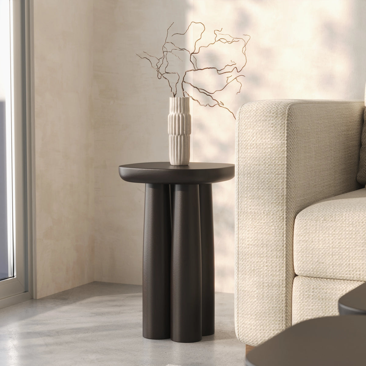 Solid Wood Side Table for Sofa and Living Room