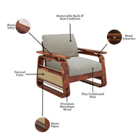 Solid Wood 5 Seater Sofa Set