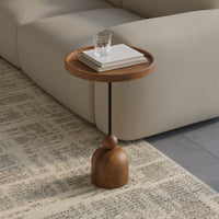 Wooden Side Table for Living Room with Elegant Sheesham Wood