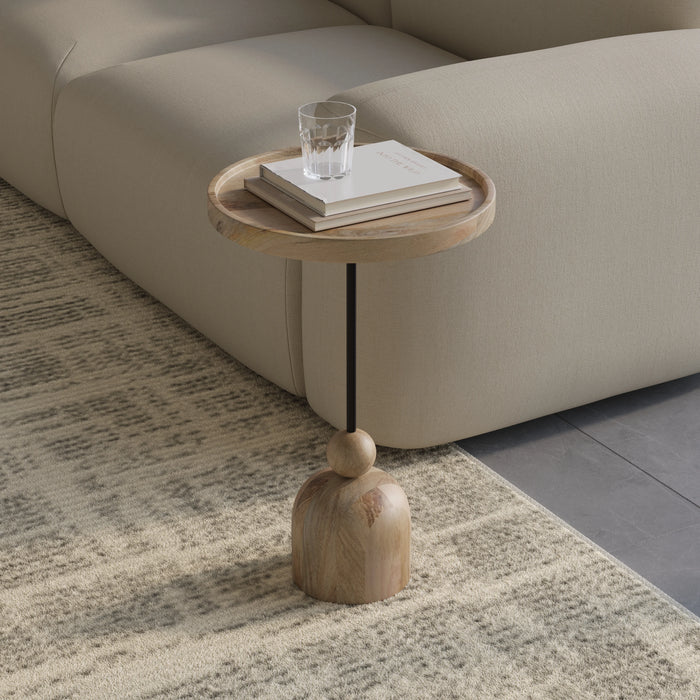 Solid Wood End Table for Living Room and Sofa