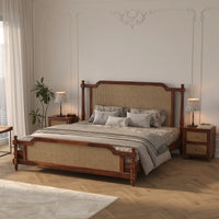 Wooden King Size bed without Storage made of solid sheesham wood