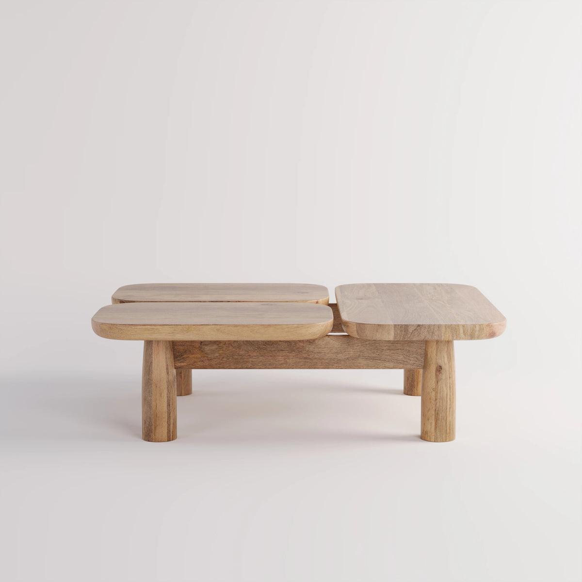 Nova Solid Wood Coffee Table for Living Room - Natural Finish